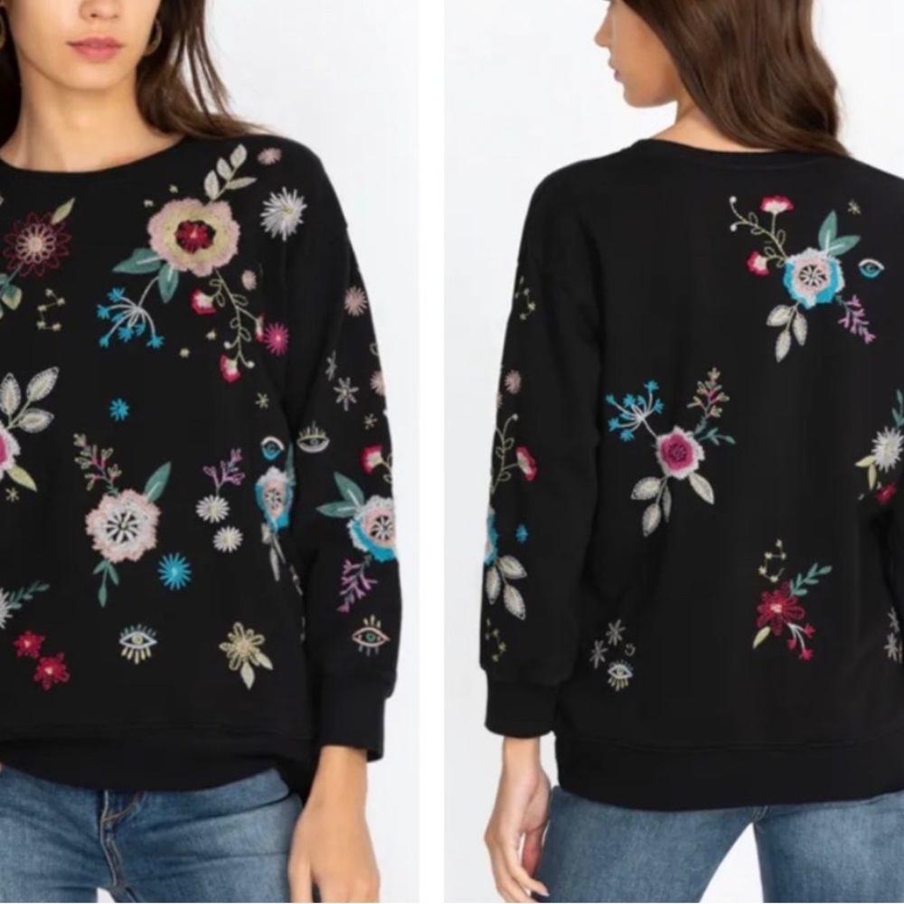 Johnny Was Martine 3/4 sleeve sweatshirt